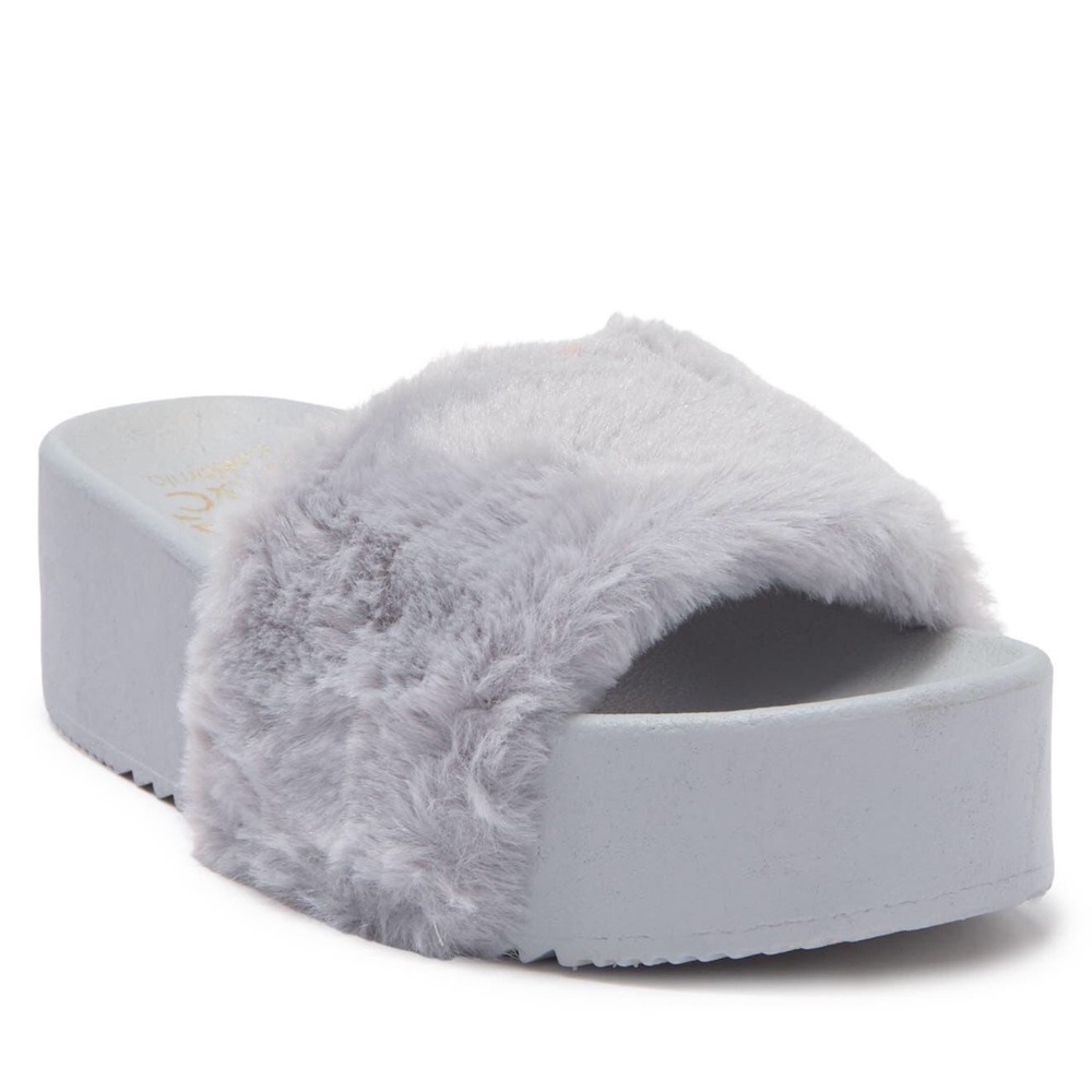 c&c california Sofia faux fur slide